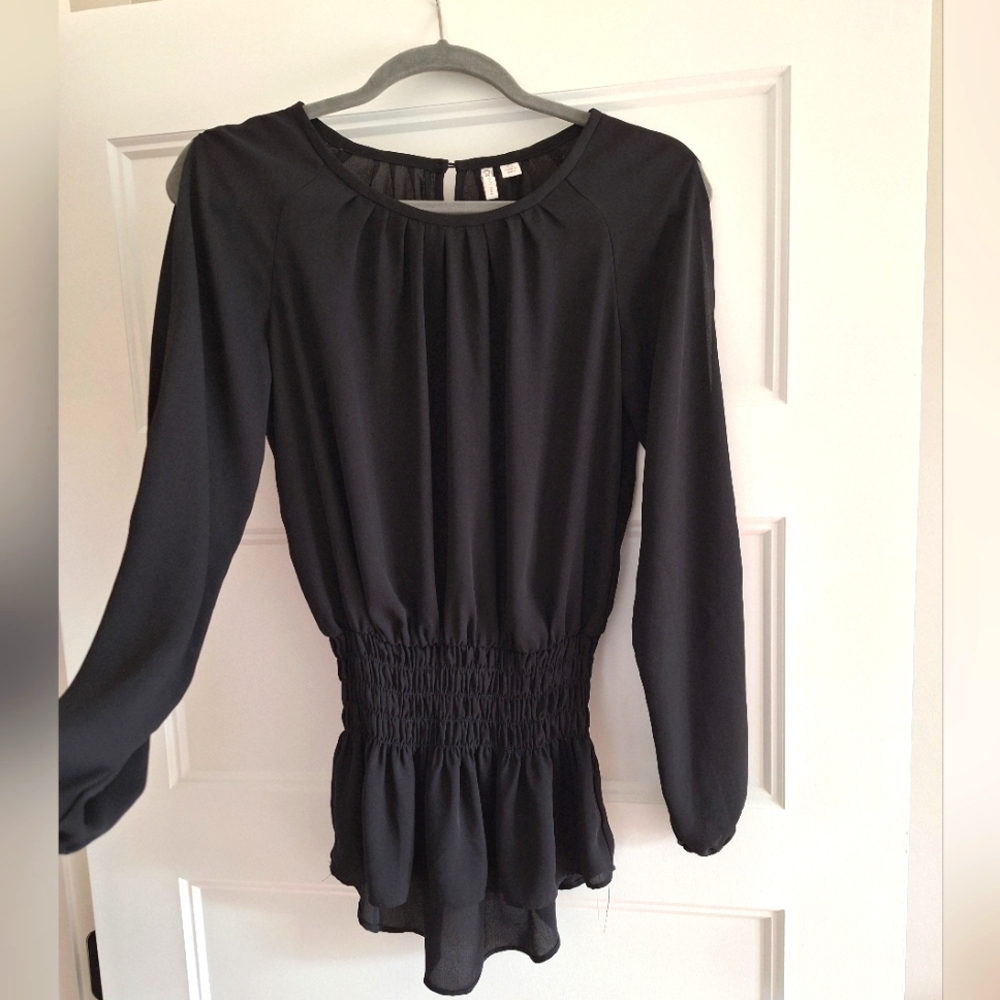 Sheer Cut-Out Blouse